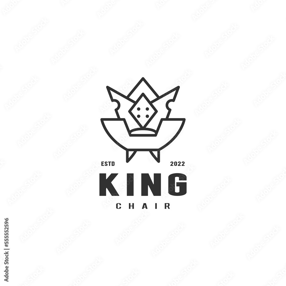 king chair vector icon logo design 2 king chair vector icon logo design 2