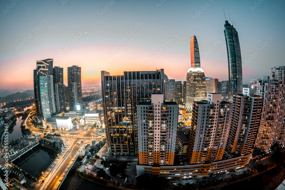 Naklejka premium shenzhen city