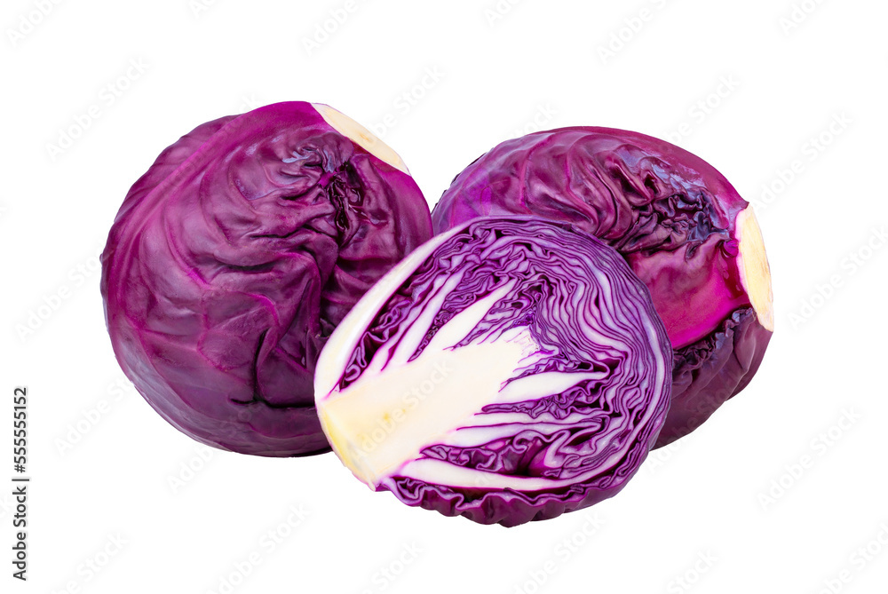Red cabbage isolated on transparent png Red cabbage isolated on transparent png