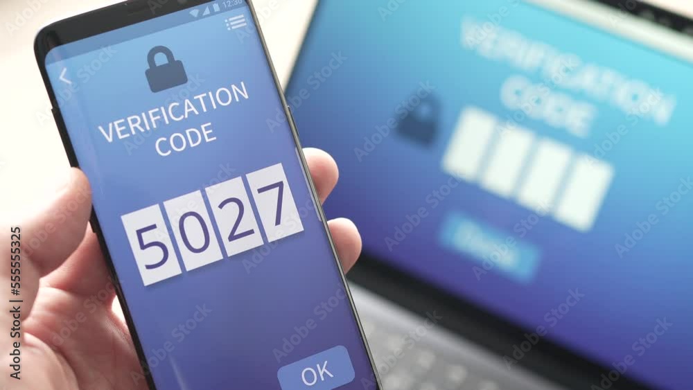 Two Factor Authentication 2FA Code on a Smartphone to Log in on Computer