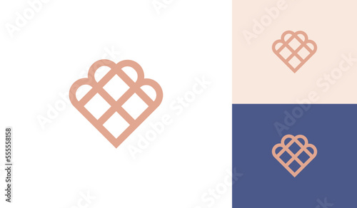 Abstract and minimalist heart logo