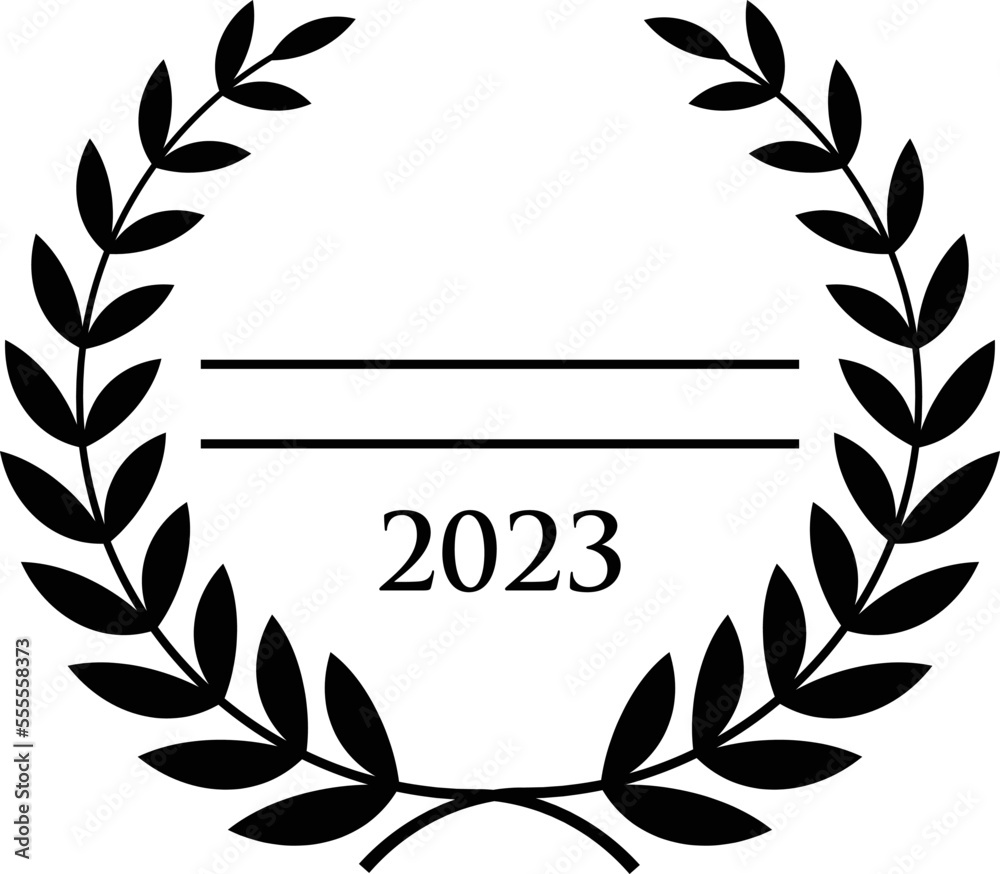 Laurel wreath annual award or certificate graphic. Laurel wreath annual award or certificate graphic.