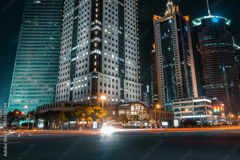 Obraz premium Car light trails