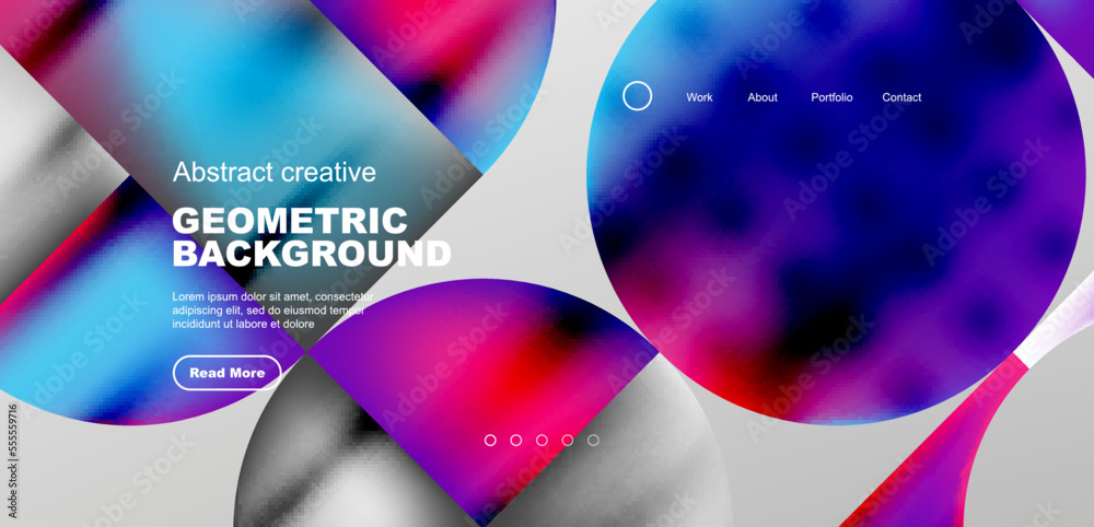 Bright fluid gradient circles abstract background. Business or technology design for wallpaper, banner, background, landing page, wall art, invitation, prints Bright fluid gradient circles abstract background. Business or technology design for wallpaper, banner, background, landing page, wall art, invitation, prints
