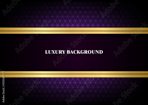 Graphic luxury gold line element purple vector premium background