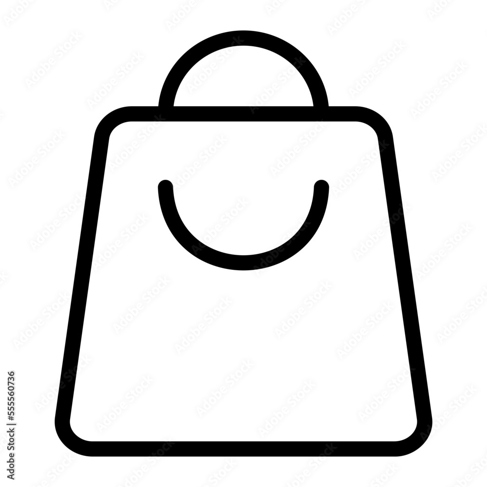 shopping bag line icon