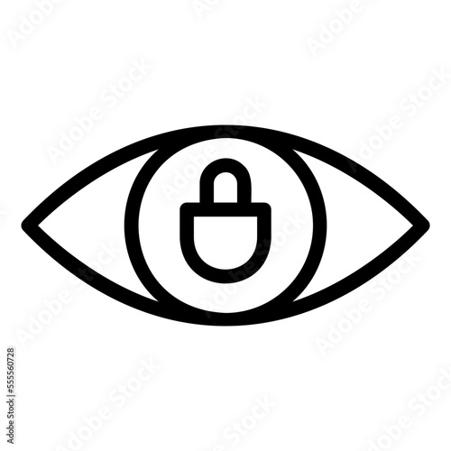 privacy line icon photo