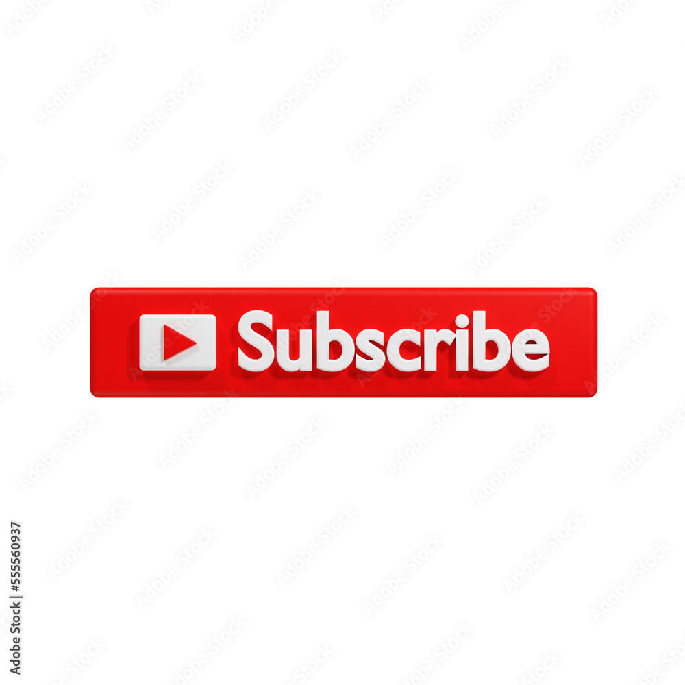 3D Simple subscribe button 3D Simple subscribe button