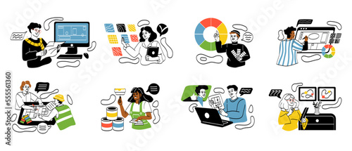 Work of interior designer set