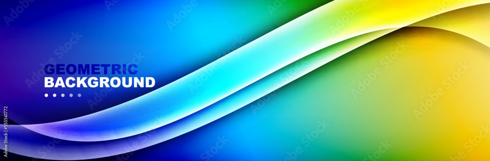 Wavy lines, technology digital template with shadows and lights on gradient background. Trendy simple fluid color gradient abstract background with dynamic wave shadow lines effect Wavy lines, technology digital template with shadows and lights on gradient background. Trendy simple fluid color gradient abstract background with dynamic wave shadow lines effect