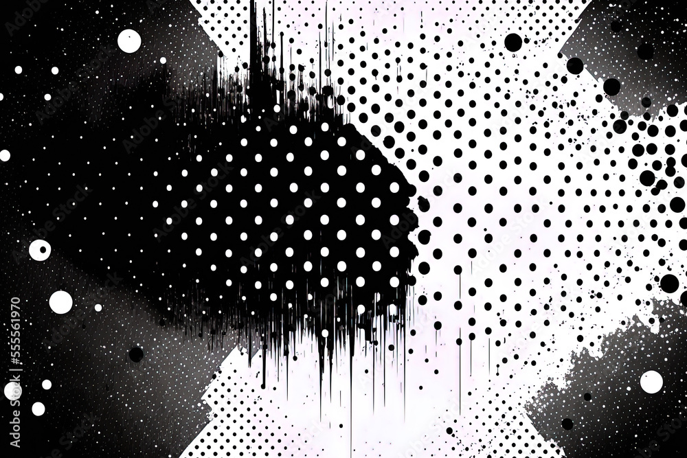 grungy line background with black and white spots. Background of an