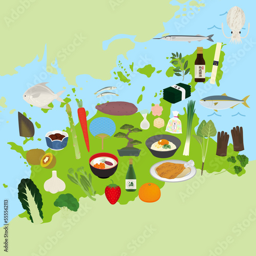 香川県の特産品のイラスト