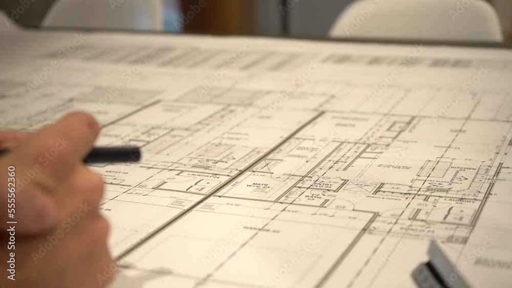 Close up view of the Engineering drawing- Structural engineering design. Close up view of the Engineering drawing- Structural engineering design.