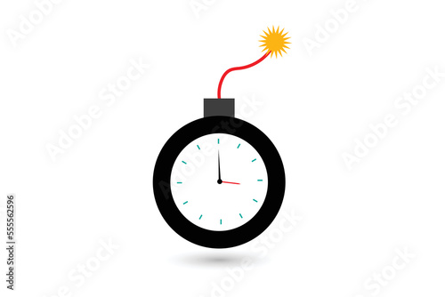 Bomb with clock timer vector