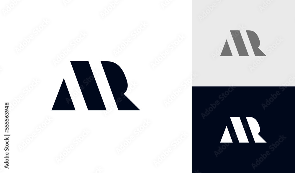 Obraz premium Modern MR monogram logo design vector