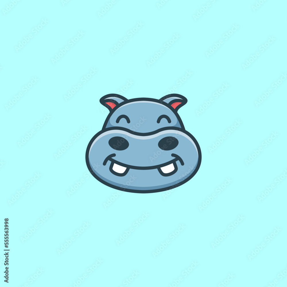 Cute Hippo Cartoon Design Premium Cute Hippo Cartoon Design Premium