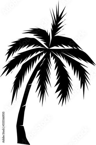 The illustrations and clipart. silhouette of a palm tree