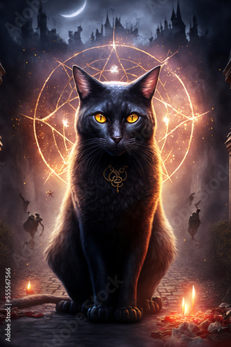  black cat mysticism Generative AI