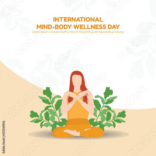 international day of health of mind and body vector illustration design