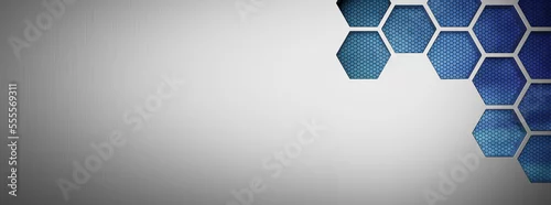 Obraz  z motywem Futuristic and technological hexagonal background. 3d rendering