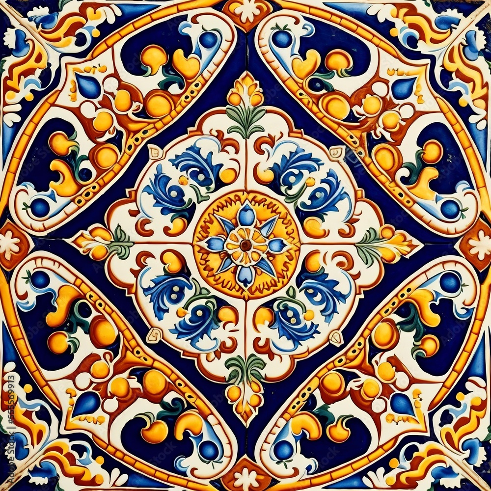 Sicilian tile pattern Sicilian tile pattern