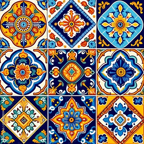 Sicilian tile pattern photo