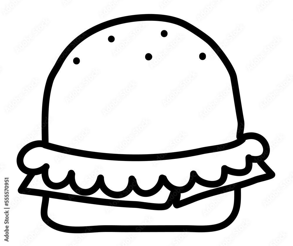 food cartoon doodle kawaii anime coloring page cute illustration