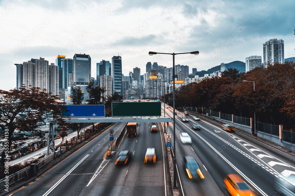 Fototapeta premium Car light trails
