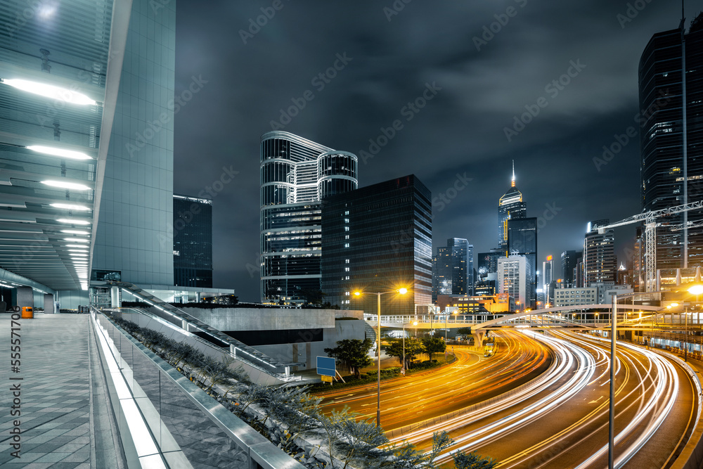 Obraz premium Car light trails