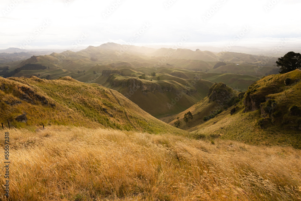 Obraz premium Sunset over Te Mata Peak