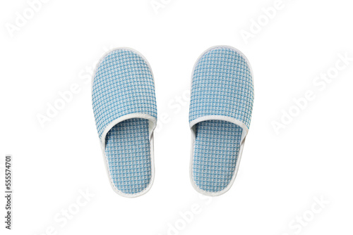 Blue house slipper isolated on transparent background png file