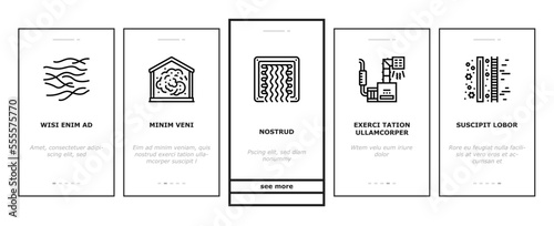 air clean fresh wind flow filter onboarding mobile vector. home dust, conditioner blue, cold purification, nature technology, cleaner room air clean fresh wind flow filter Illustration