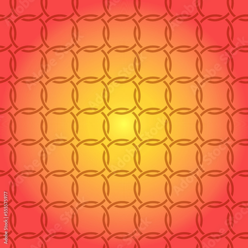 Abstract geometric pattern with lines, rhombuses Seamless vector background. Red and yellow gradient texture