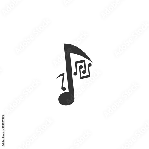 Music icon. Logo design template. note music icon