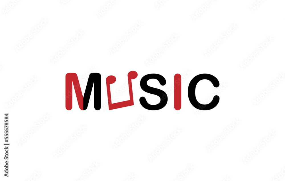 Music logo design element, note music icon Music logo design element, note music icon