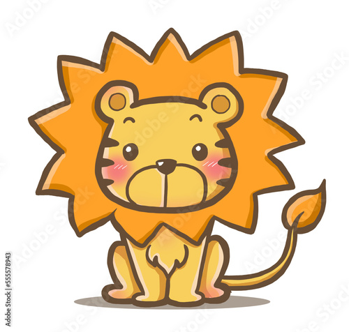 Lion cartoon doodle kawaii anime coloring page cute illustration clipart character chibi manga comic drawing line art free download png image