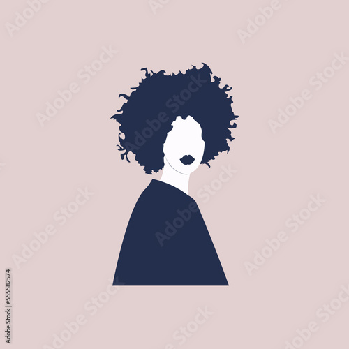 Woman portrait for avatar. Collection of user profiles. Half body woman icon. Colorful flat vector illustration.