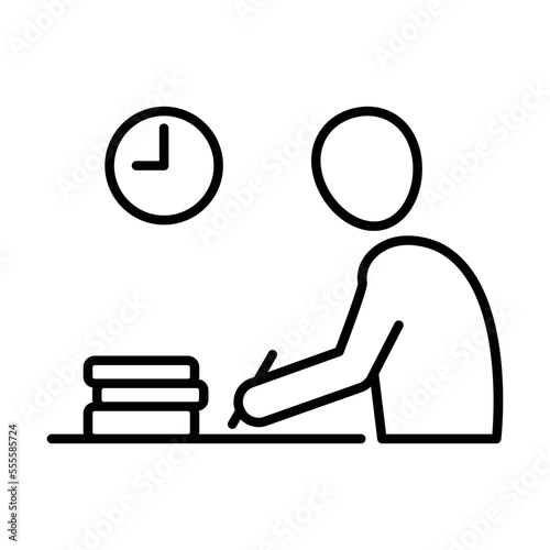 Studying icon vector graphic illustration