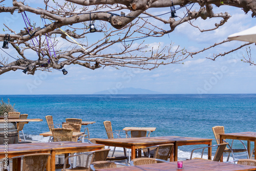 Fototapeta Naklejka Na Ścianę i Meble -  Elba island view from the eastern coast of Corsica island