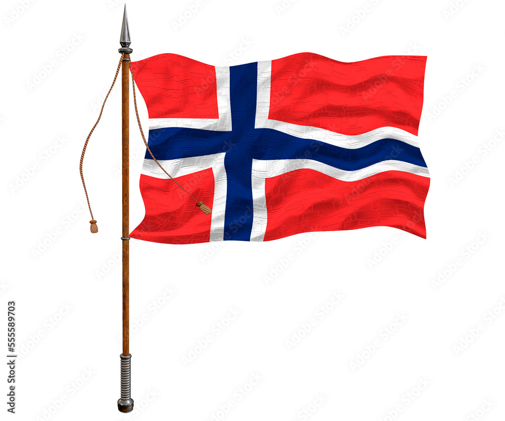 . National flag of Svalbard. Background  with flag of Svalbard.