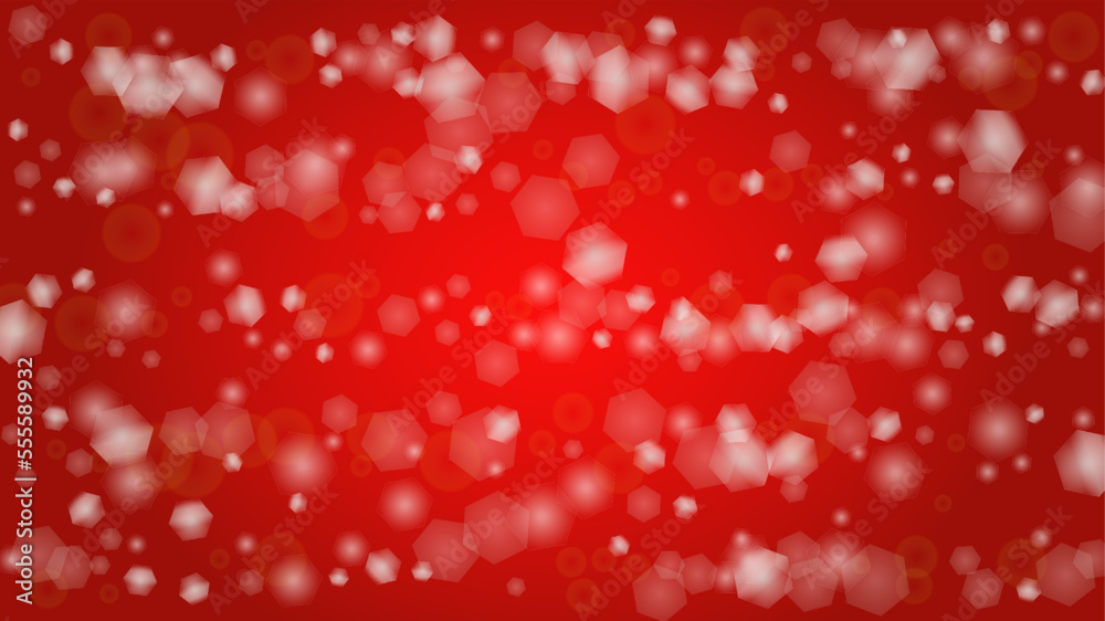 Vector Magical Glowing Background with Silver White and Purple Falling Stars on Red. Sparkle Star Night Cover and Card Design. Confetti Frame. Cosmic Bokeh Light. Christmas and New Year Poster.