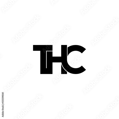 thc letter initial monogram logo design
