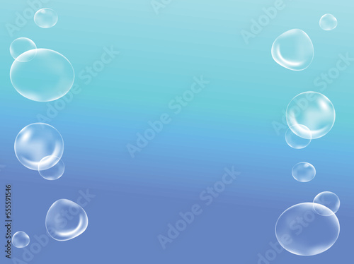 Air bubbles under the sea vector.