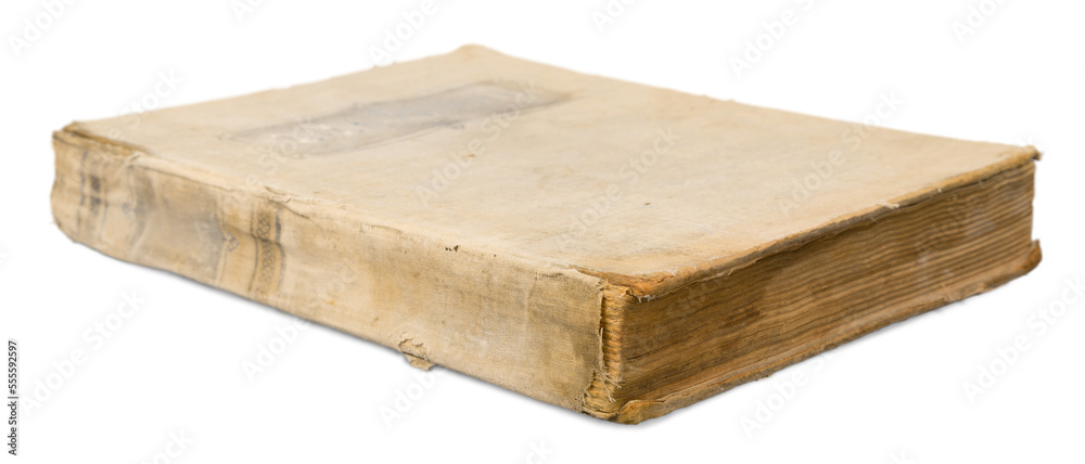 Holy bible book on white background