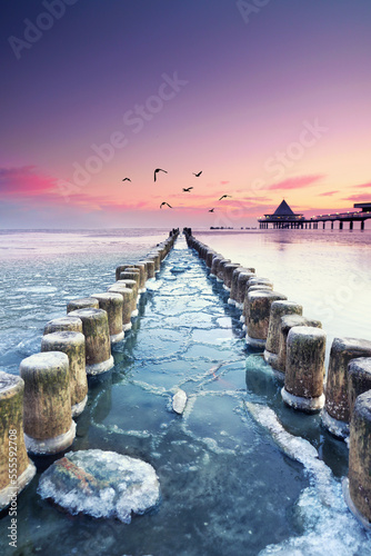 Eisschollen am Ostseestrand