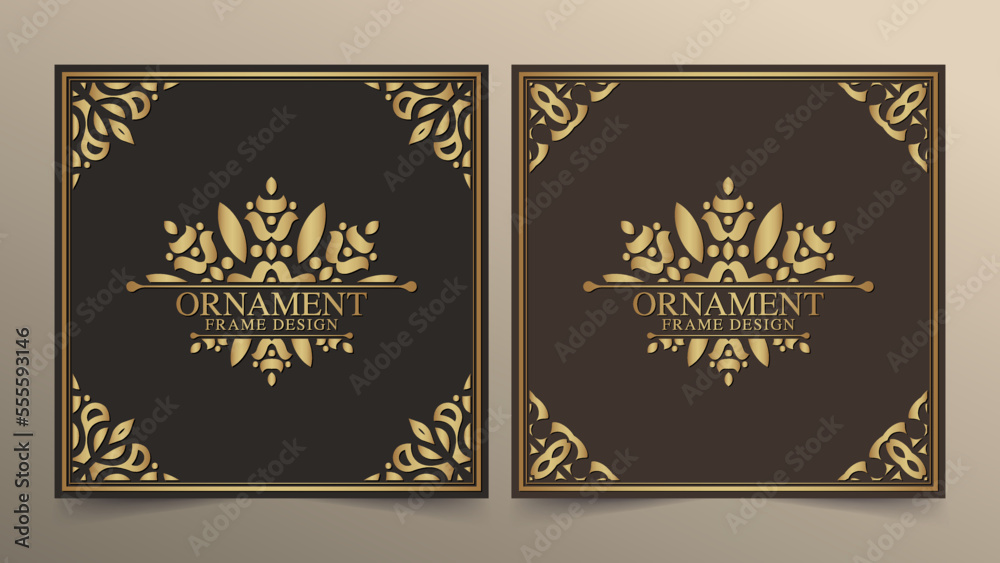 Elegant decorative frame design background Elegant decorative frame design background
