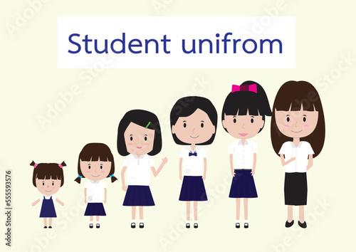 girl in a student uniform