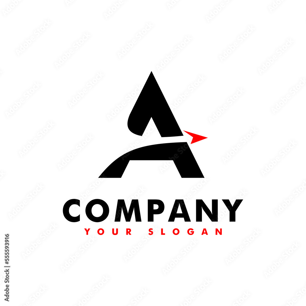 letter A and track combination. logo for business letter A and track combination. logo for business