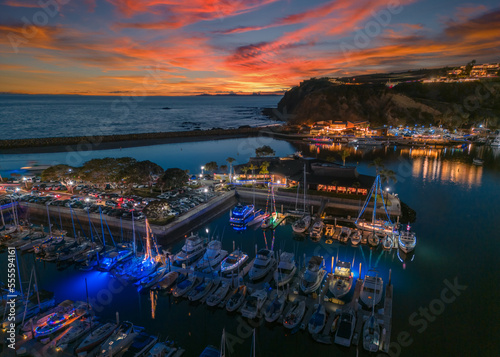 Dana Point Harbor at sunset