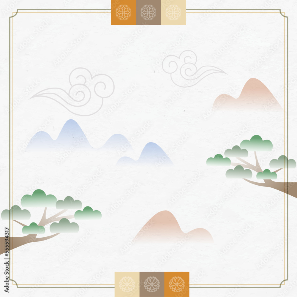 korean traditional holiday design pattern background